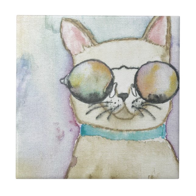 cat ceramic tile (Front)