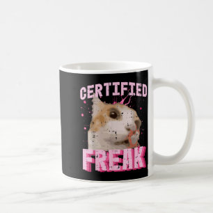 Cat Certified Freak Funny Saying Kitten Women Girl Coffee Mug