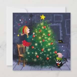 Cat Chaos Christmas Thank You Card