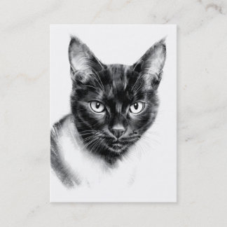 Cat Charcoal Business Card
