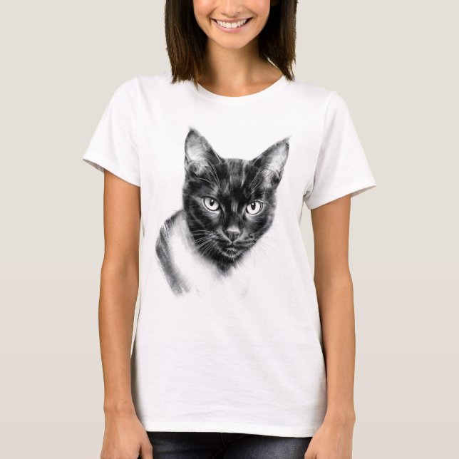 Cat Charcoal T-Shirt (Front)