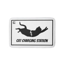 Cat Charging Station Bath Mat