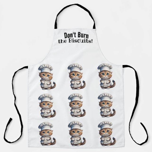 Cat Chef Cuteness All-Over Print Apron (Front)