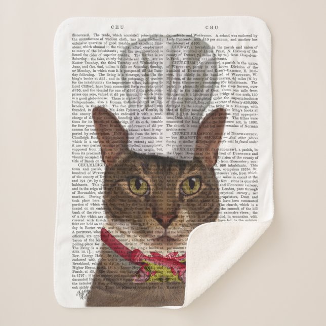 Cat Chef Sherpa Blanket (Front)