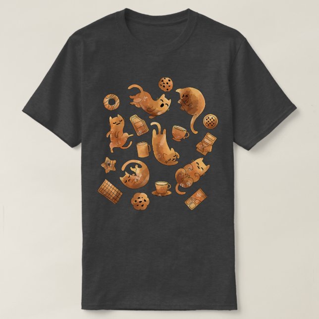 Cat Chocolate  T-Shirt (Design Front)