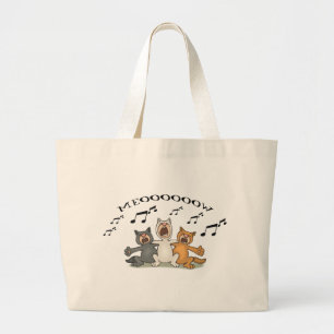 Cat Choir Large Tote Bag