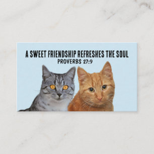 CAT CHRISTIAN ENCLOSURE FRIENDSHIP CARDS
