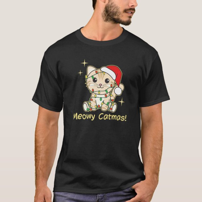 Cat Christmas Animals Cute Cats Meowy Catmas  1 T-Shirt (Front)
