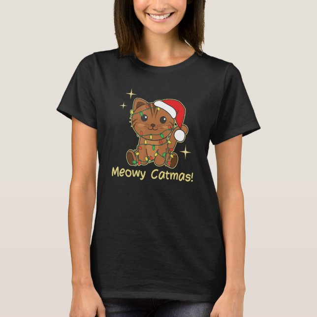 Cat Christmas Animals Cute Cats Meowy Catmas 7 T-Shirt (Front)