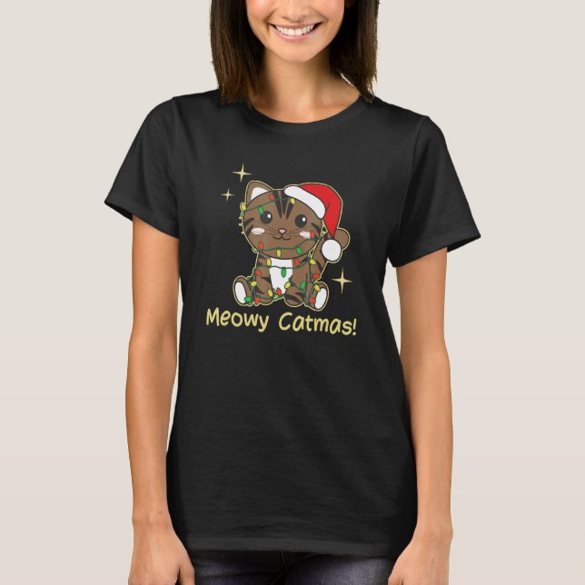 Cat Christmas Animals Cute Cats Meowy Catmas 8 T-Shirt (Front)