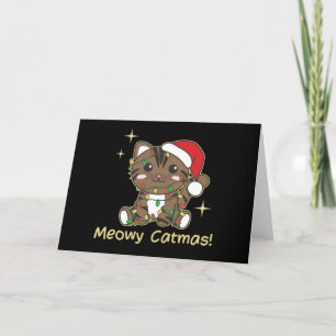 Cat Christmas Animals Cute Cats Meowy Catmas Holiday Card