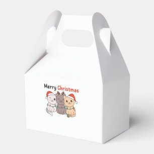 Cat Christmas Animals Cute Cats Merry Christmas Favour Box