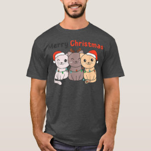Cat Christmas Animals Cute Cats Merry Christmas T-Shirt