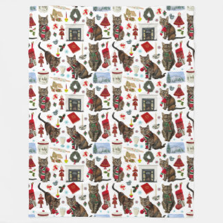 Cat Christmas Blanket
