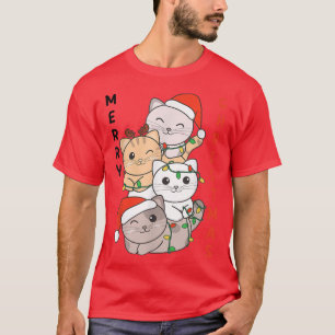 Cat Christmas Christmas Tree Animals Cute Cat T-Shirt