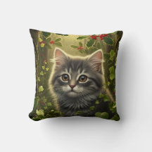 Cat Christmas cushion