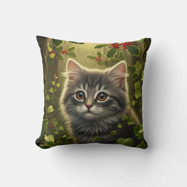 Cat Christmas cushion (Front)
