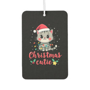 Cat Christmas Cutie Cats Christmas T-Shirt for Men Car Air Freshener