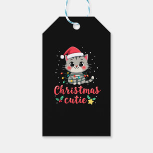Cat Christmas Cutie Cats Christmas T-Shirt for Men Gift Tags
