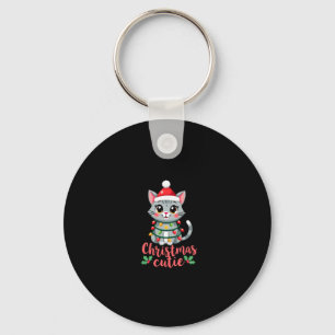 Cat Christmas Cutie Cats Christmas T-Shirt for Men Key Ring