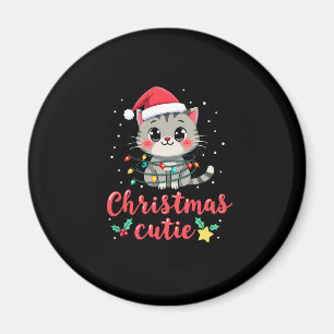 Cat Christmas Cutie Cats Christmas T-Shirt for Men Magnet