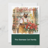 Cat Christmas flower arrangement by florist Paper