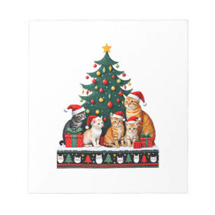 Cat Christmas Funny Ugly Women Men Merry Gift (5) Notepad
