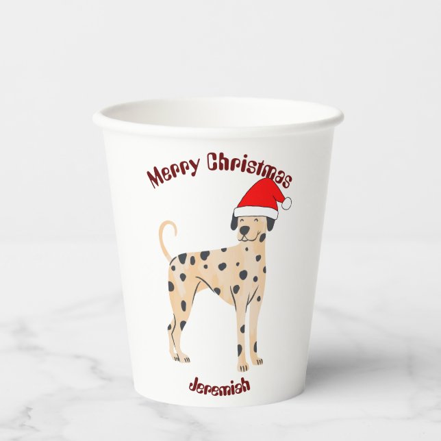 cat christmas gift, customise personalised name   paper cups (Front)