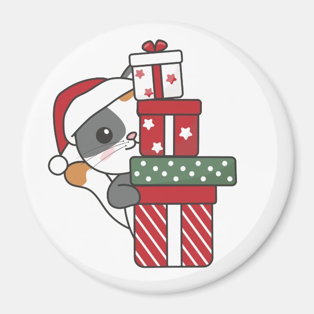 Cat Christmas Gift Winter Animals Cats Magnet (Front)