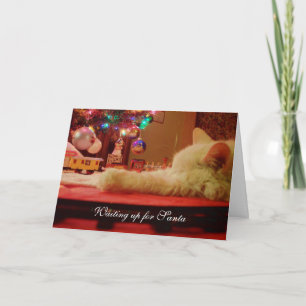 Cat Christmas Greeting Card