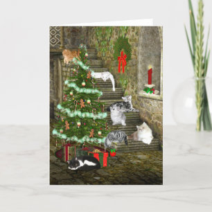 Cat Christmas Holiday Card