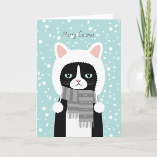 Cat Christmas Holiday Card