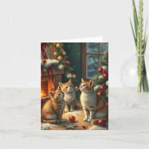 Cat Christmas Holiday Card