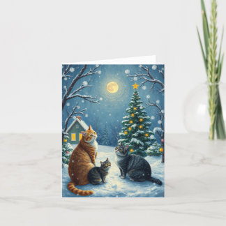 Cat Christmas Holiday Card