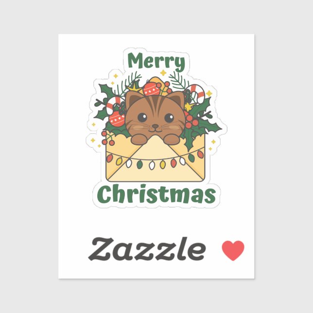 Cat Christmas Letter Winter Animals Cats (Sheet)
