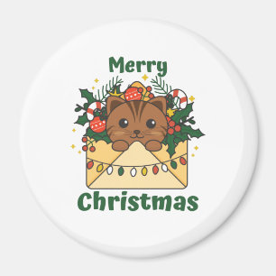Cat Christmas Letter Winter Animals Cats Magnet