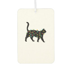 Cat Christmas Lights Christmas Gift for Animal Lov Car Air Freshener