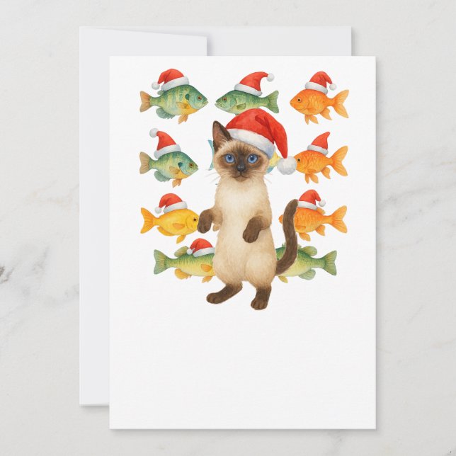 Cat Christmas Party  Invitation (Front)