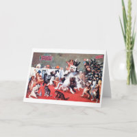Cat Christmas Party with Kittens, Louis Wain Card