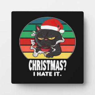 Cat Christmas Plaque