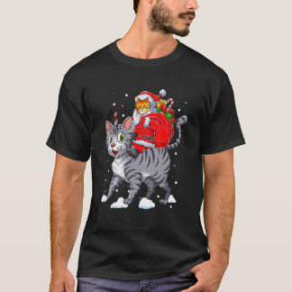 Cat Christmas Santa Caticorn Unicorn Meowy Catmas  T-Shirt