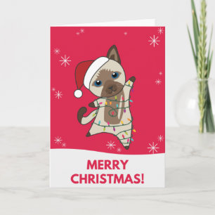 Cat Christmas Snow Winter Animals Cats Card