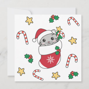 Cat Christmas Snow Winter Animals Cats Holiday Car Card