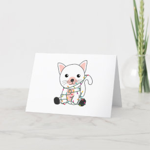 Cat Christmas Snow Winter Animals Cats Holiday Card