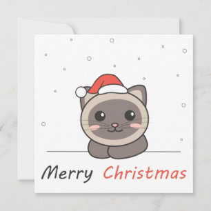 Cat Christmas Snow Winter Animals Cats Invitation