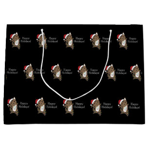 Cat Christmas Snow Winter Animals Cats Large Gift Bag