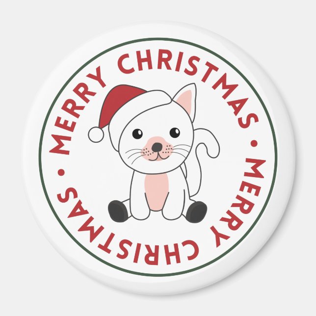 Cat Christmas Snow Winter Animals Cats Magnet (Front)