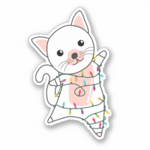 Cat Christmas Snow Winter Animals Cats Sticker