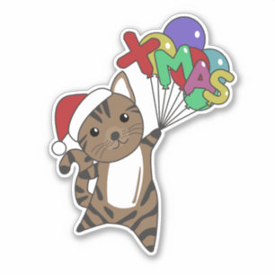 Cat Christmas Snow Winter Animals Cats Sticker