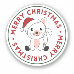 Cat Christmas Snow Winter Animals Cats Sticker